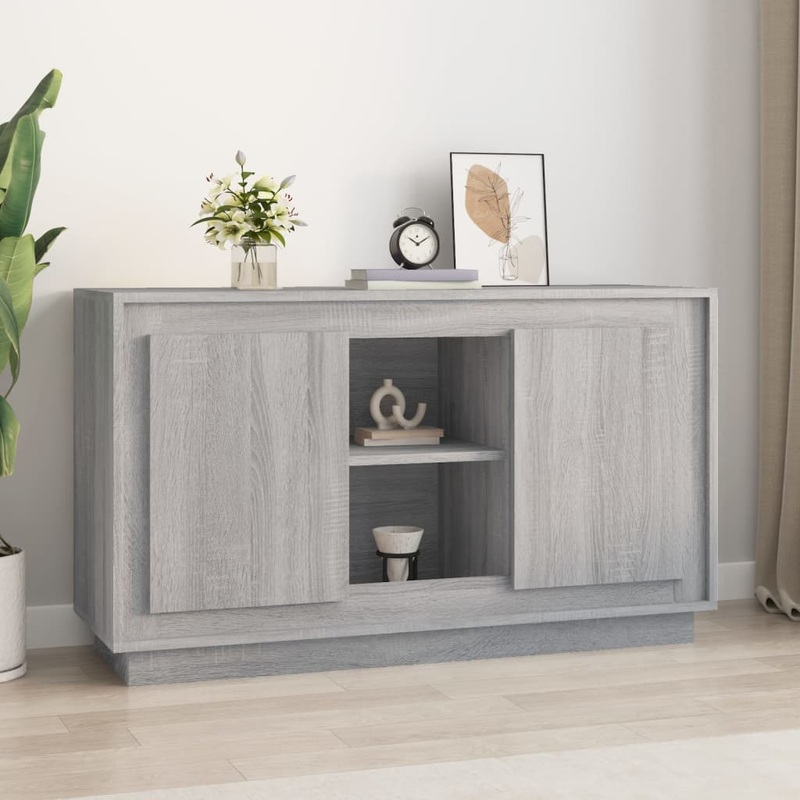 Buffet sonoma gris 102x35x60 cm bois d'ingnierie