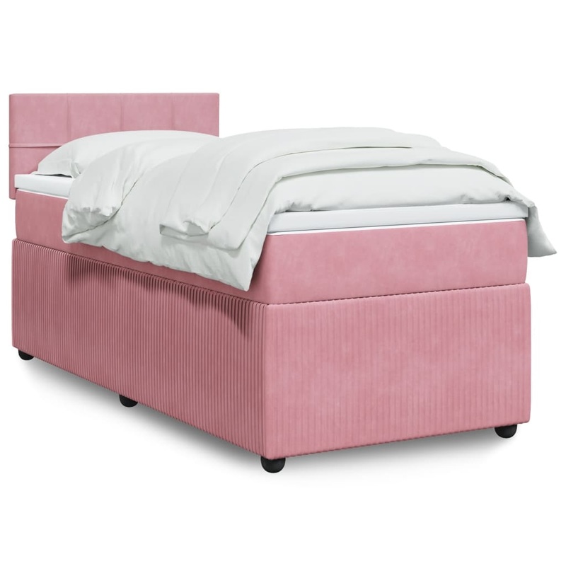 Sommier  lattes de lit avec matelas Rose 90x190 cm Velours