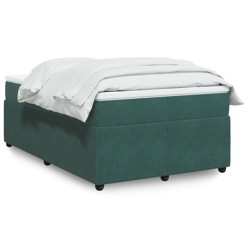 Sommier  lattes de lit avec matelas vert fonc 120x190 cm