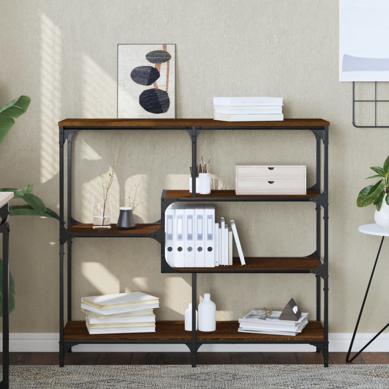 Table console chne marron 103x32x95 cm bois d'ingnierie