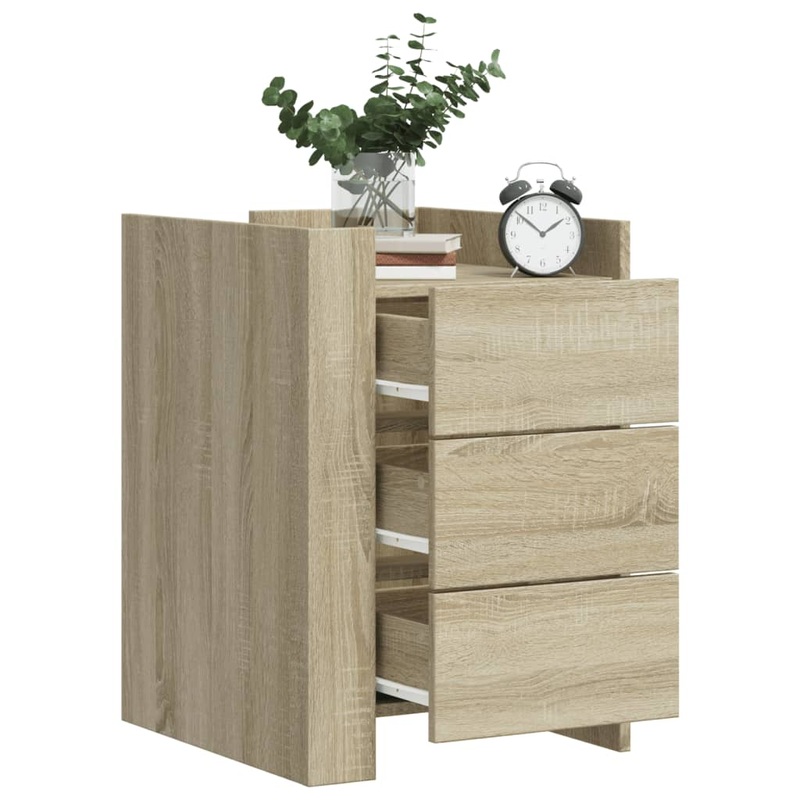 Table de chevet chne sonoma 45x50x65 cm bois dingnierie