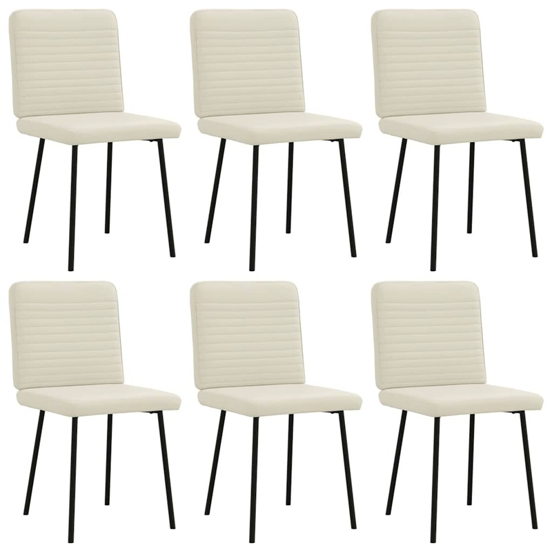 Chaises  manger lot de 6 crme velours