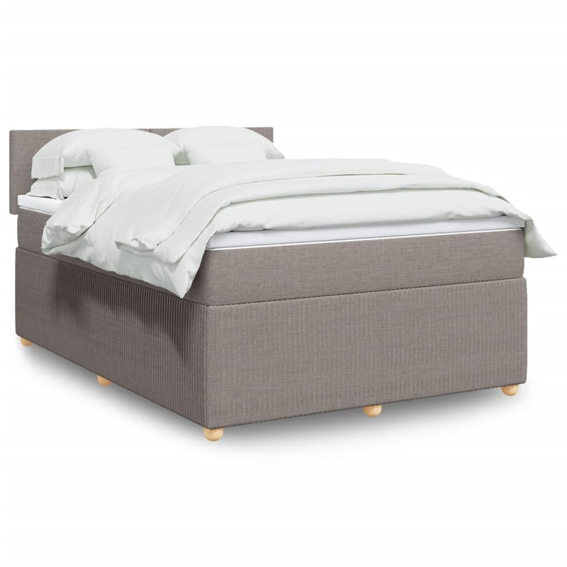 Sommier  lattes de lit avec matelas Taupe 160x200 cm Tissu