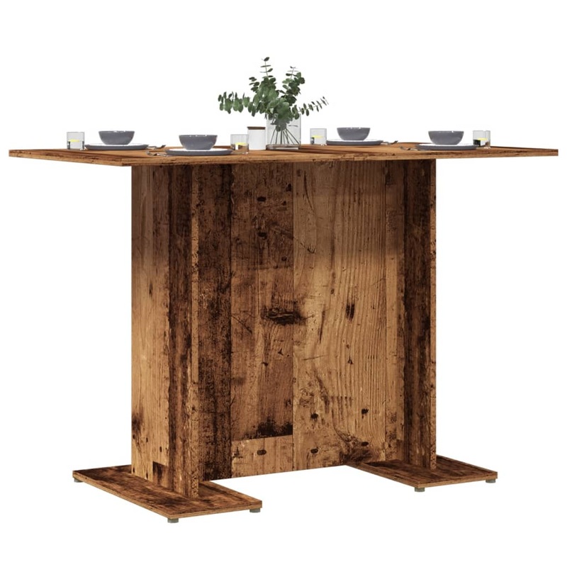 Table  manger vieux bois 110 x 60 x 75 cm bois ingnierie