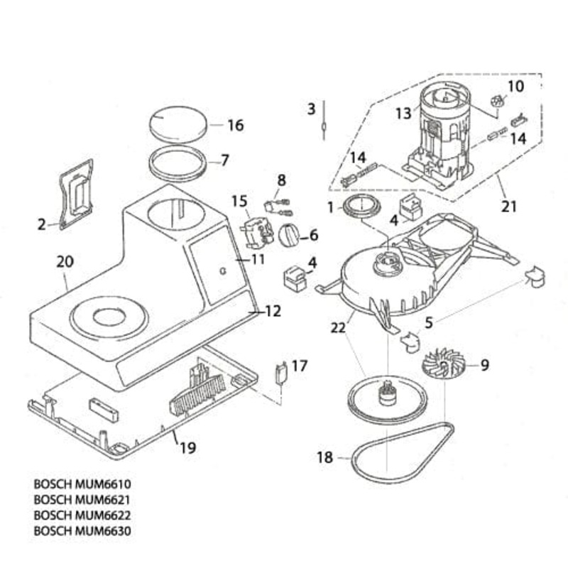 Bosch upper drive bushing mum66 095489 Bearing