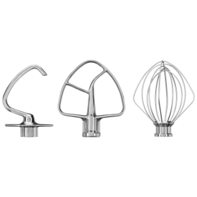 Kitchenaid Stand Mixer Stainless Steel Flat Beater, Wire Whip & Dough Hook Set