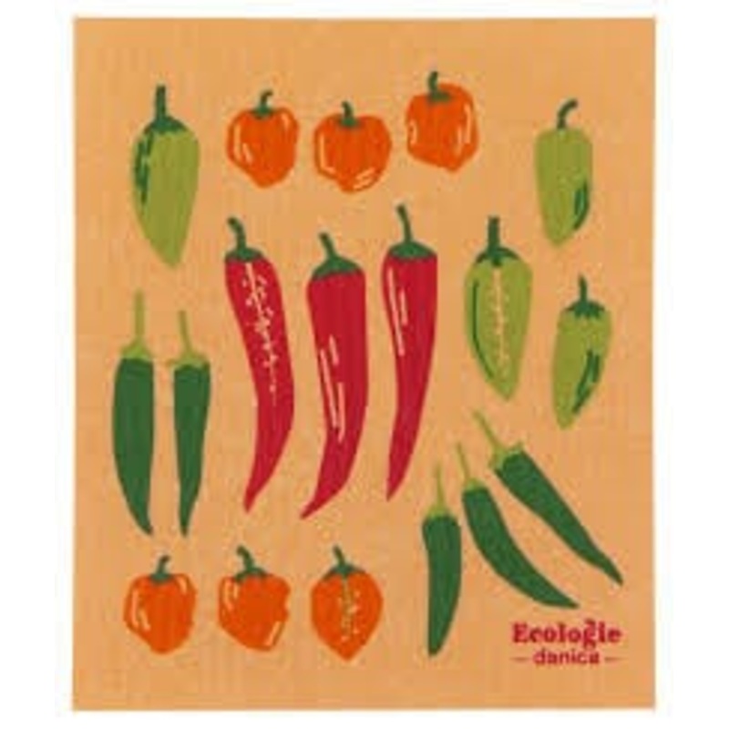 Now Designs - Ecologie Swedish Sponge Cloths - Chili Peppers |