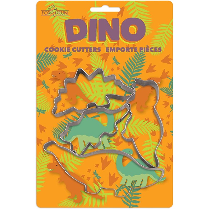 Fox Run Dinosaur Shaped Cookie Cutter Set