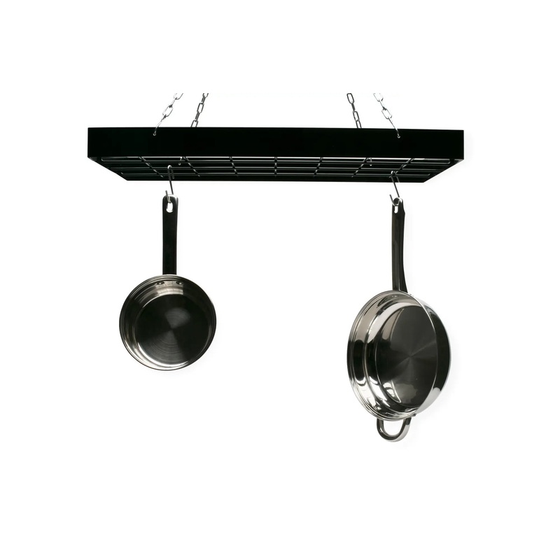 Fox Run Pot Rack Rectangular Black - 12 hooks 7801