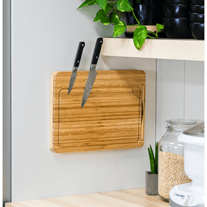 Nutrimill Bamboo Cutting Board with Nested Digital Scale 758360 - 11" X 15"
