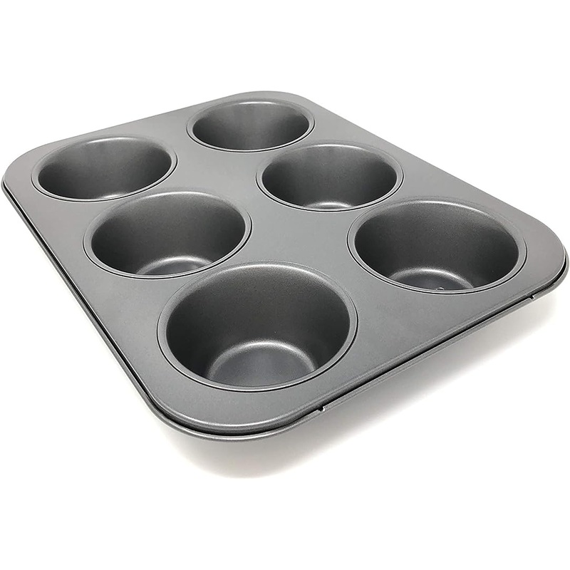 Chicago Metallic | Professional Non-Stick Giant Muffin Pan | 6 Cups | Discounted - Lightly bent in one corner