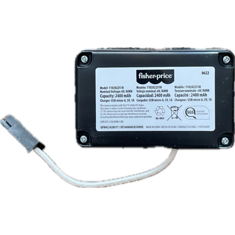 Power Wheels 6 volt Battery (Black) New Style Black in Colour