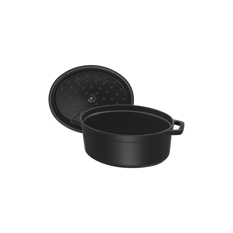 STAUB LA COCOTTE 12 l cast iron oval Cocotte, black