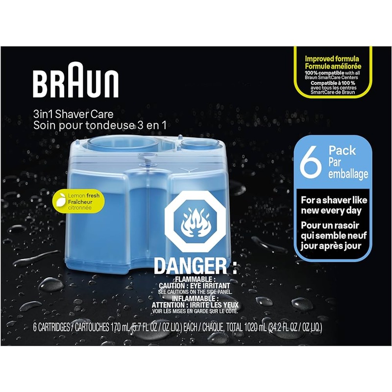 Braun Clean & Renew Refill Cartridges, 6 Pack (New Version)  OEM