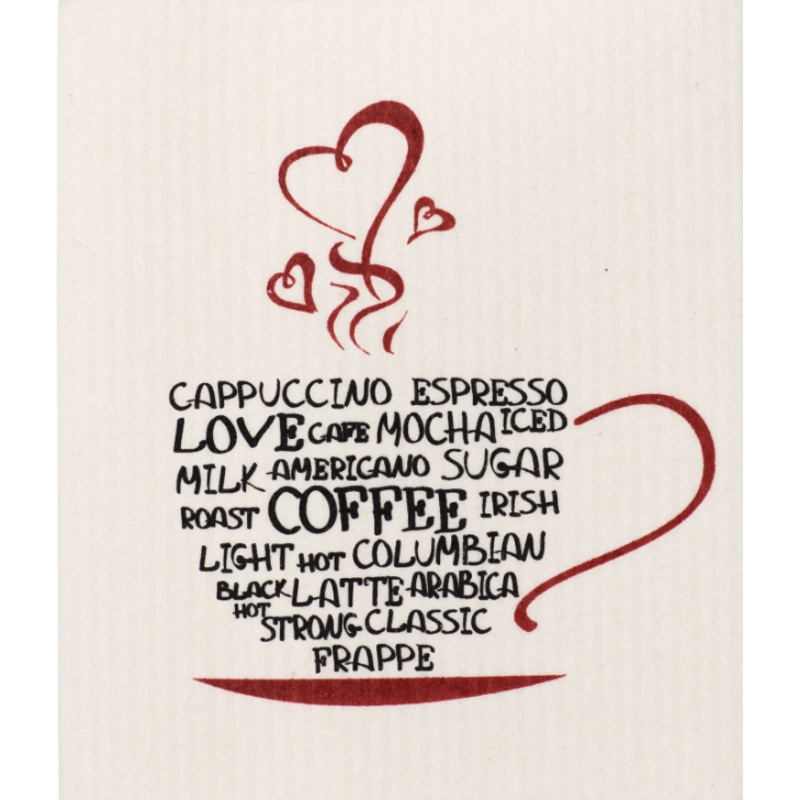 Wet-It | Swedish Sponge Cloths | Coffee Design | WD211