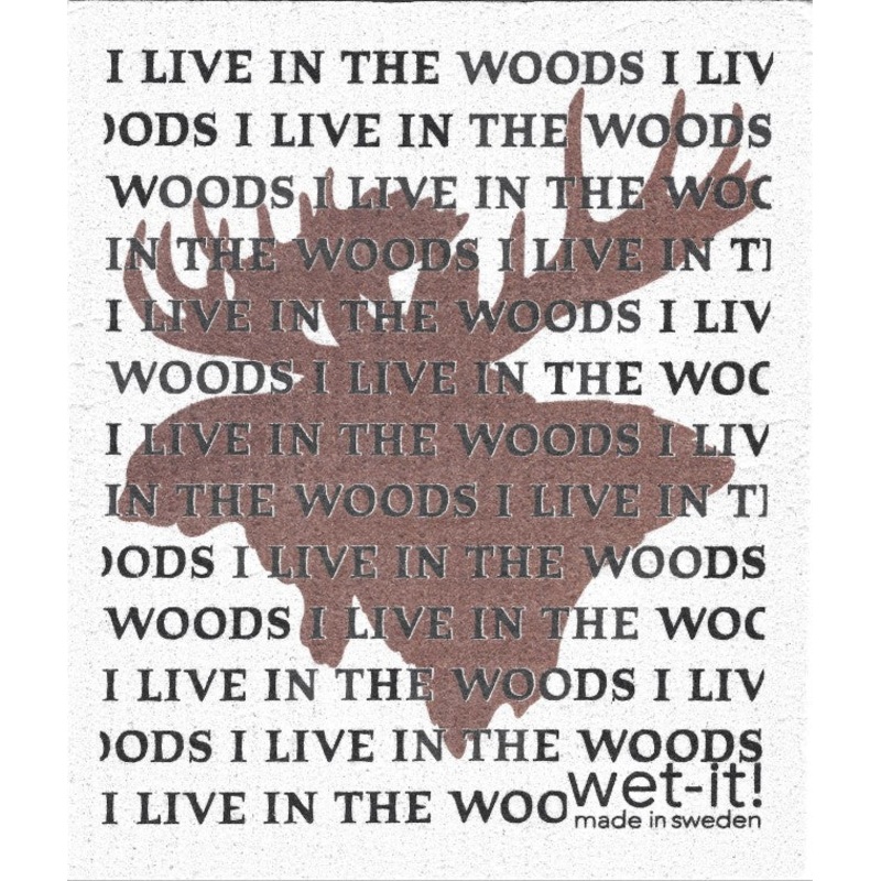 Wet-It | Swedish Sponge Cloths | Woody The Moose | WC2113