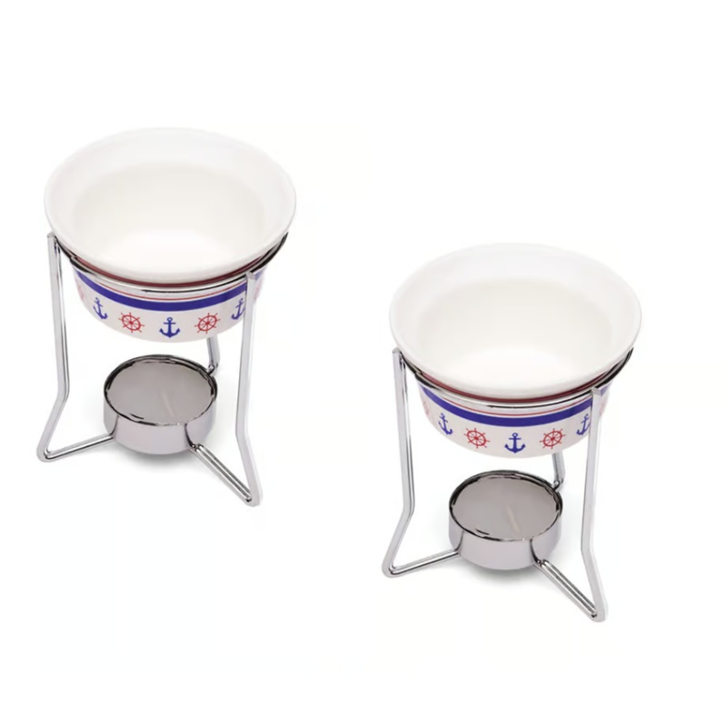 Seafood Nautical Butter Warmer Set - Set of 2