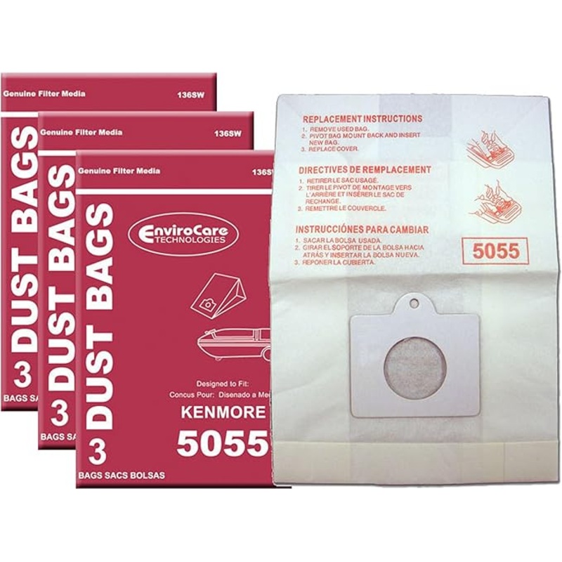 Kenmore & Panasonic Vacuum - Kenmore 5055 50558 Type C Sears Canister Tank - 3 per package