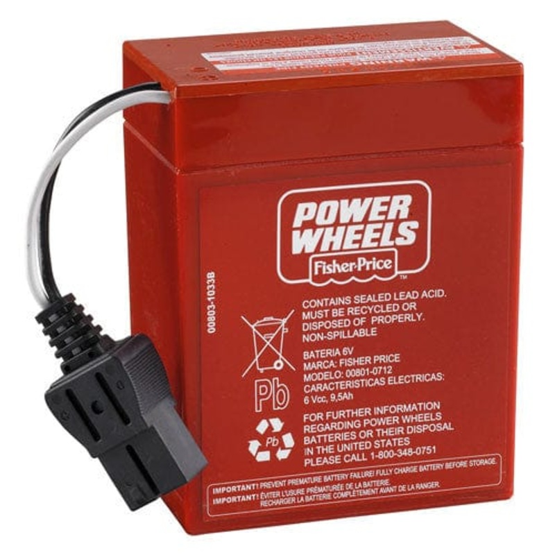 Power Wheels 6 volt Battery PACKAGE OF TWO (Red) Canada