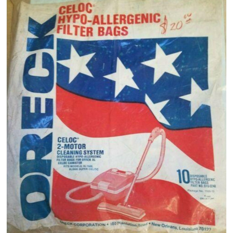 Oreck Celoc 2-Motor Cleaning System Bags Xl1500, Xl3500 Super