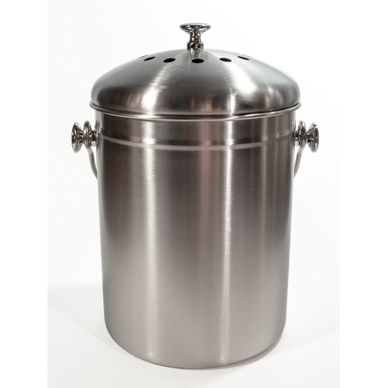 COMPOST BIN S.S.Matte w/Char Filter