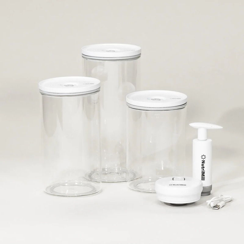 Nutrimill Glass Vacuum Seal Container Set