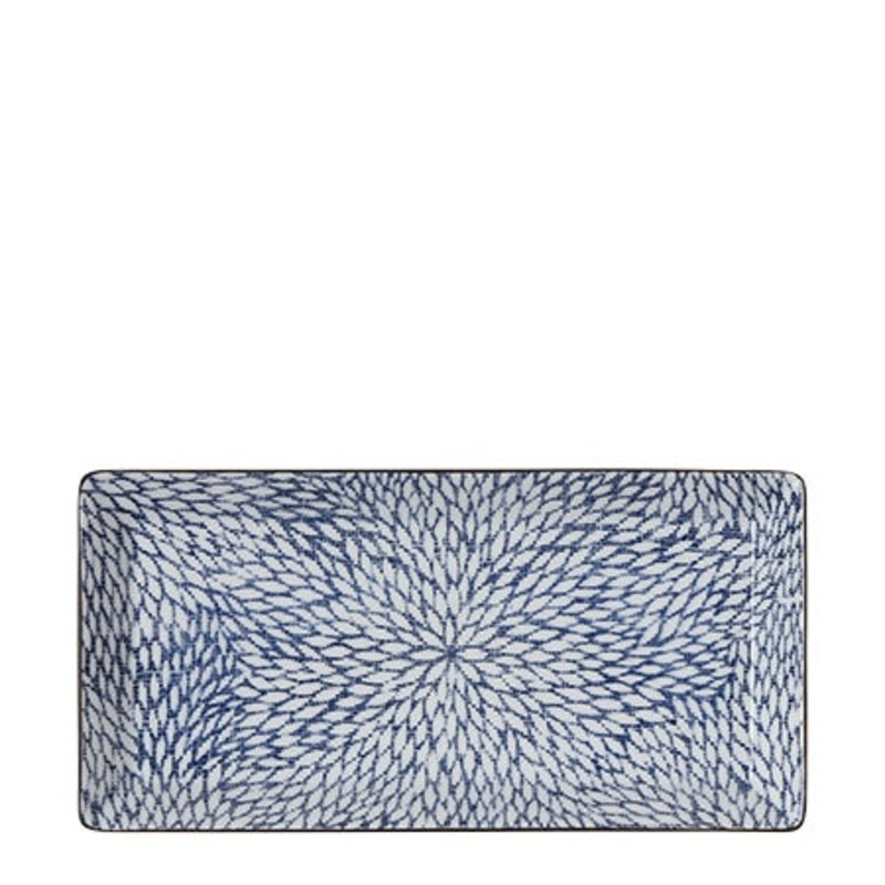 Aizome Mums Rectangle Plate