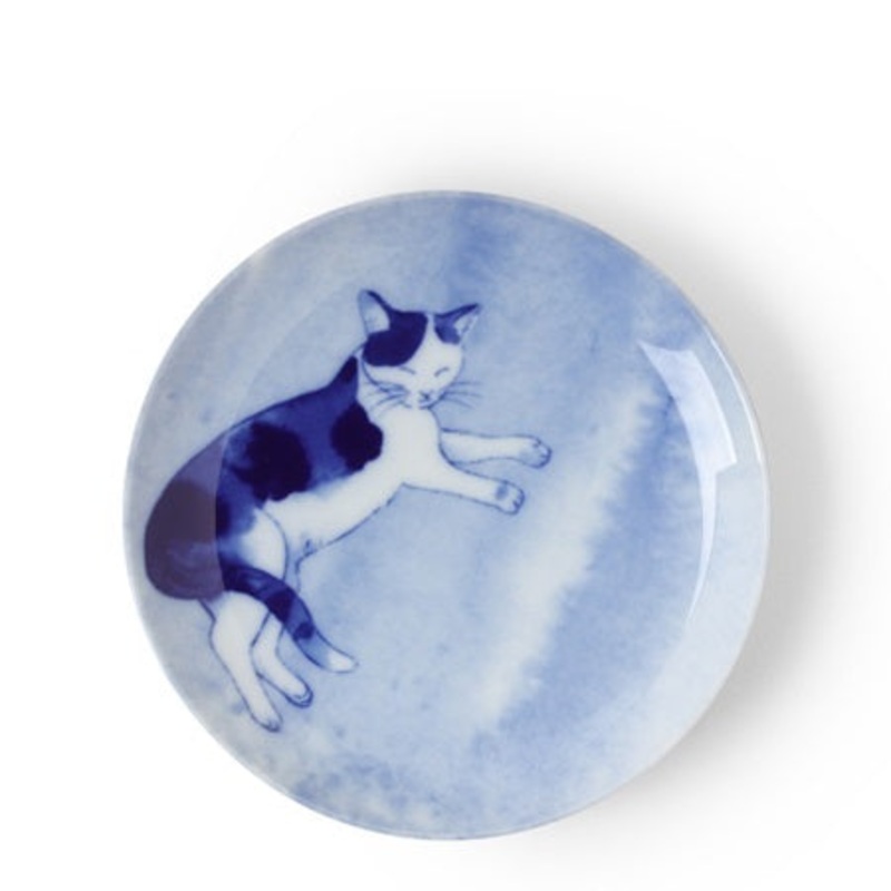 Blue Cat Relaxing Plate