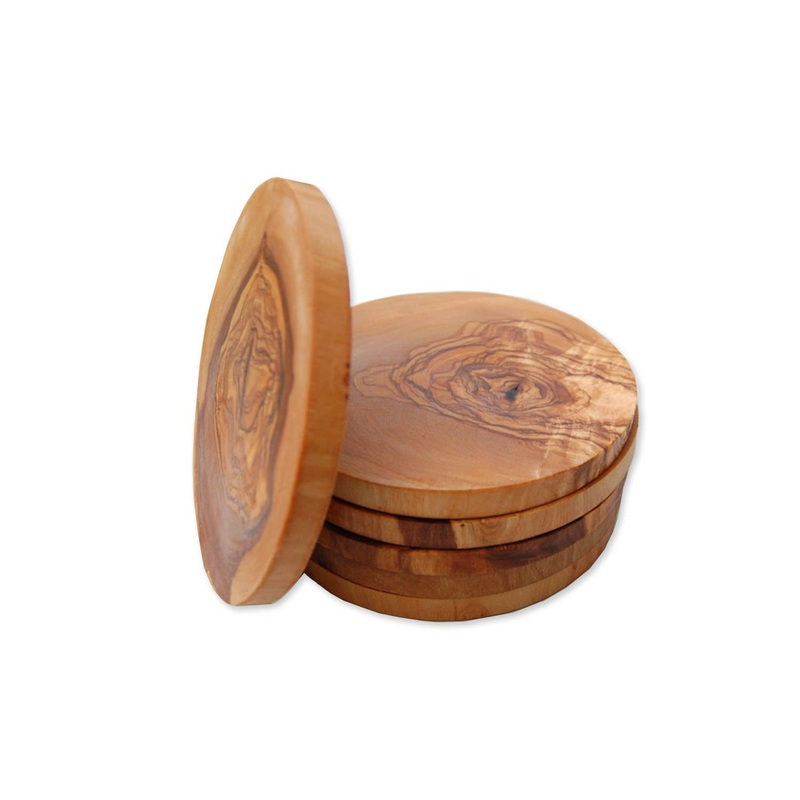 olivenholz-erleben - Untersetzer rund  12 cm