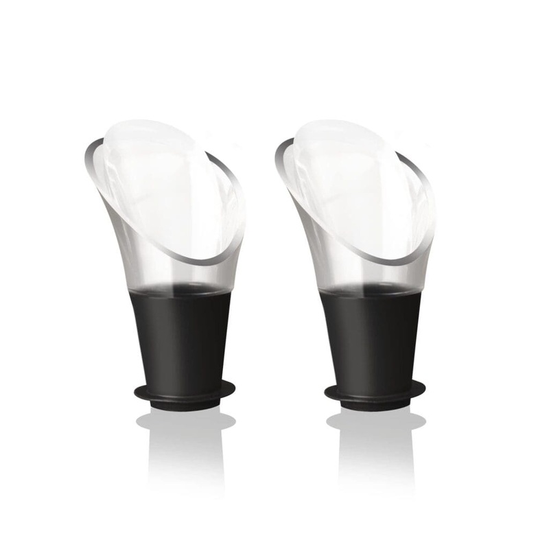 Vacu Vin Wine Server Crystal 2/ST Black