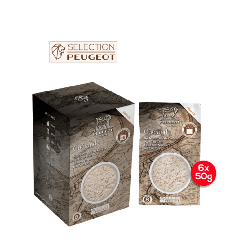 Wet Salt 300g from Guerande - France. Box of 6 x 50g sachets
