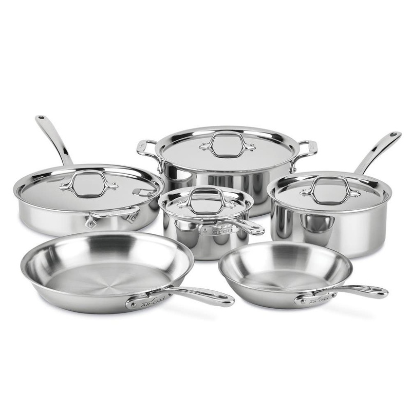 All-Clad D3 10pc Set Flared Edges