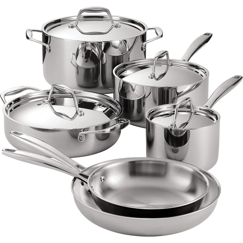 Tramontina Tri-Ply Stainless 10 PC Cookware Set