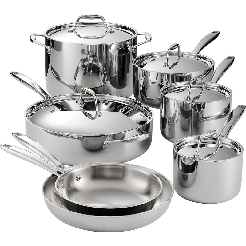 Tramontina Tri-Ply Stainless 12 PC Cookware Set