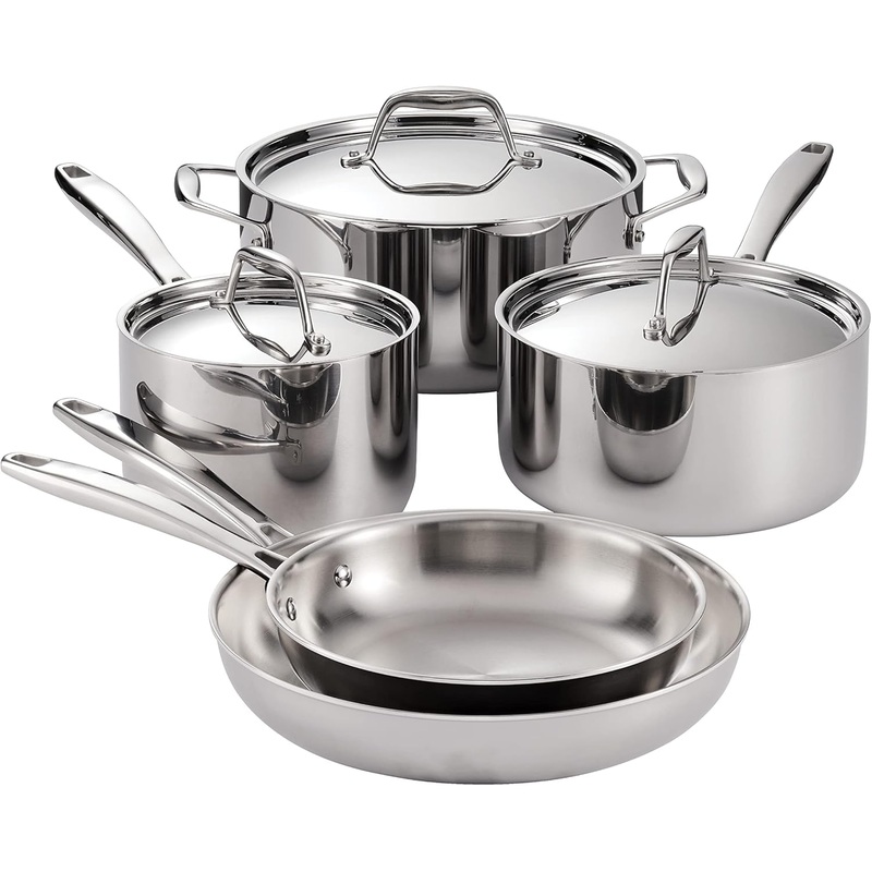 Tramontina Tri-Ply Stainless 8 PC Cookware Set