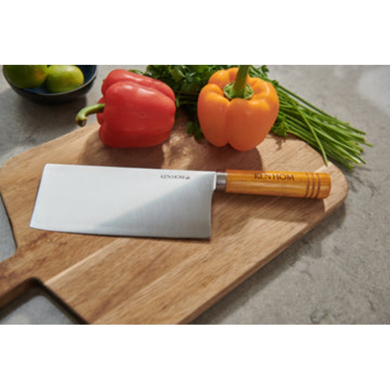 AdHoc Stainless Steel Cleaver, yellow handle