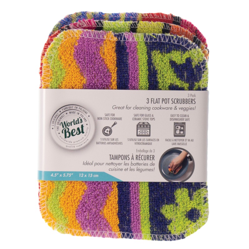 FLAT Pot Scrubbers - 3 Pack - Printed