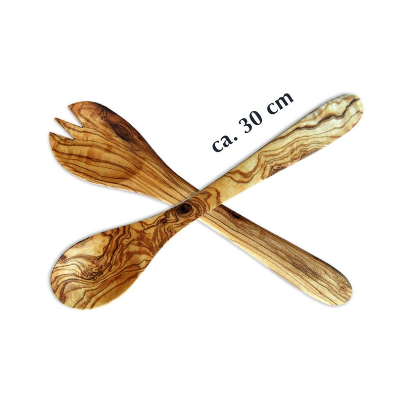 olivenholz-erleben - Medium salad set 30 cm