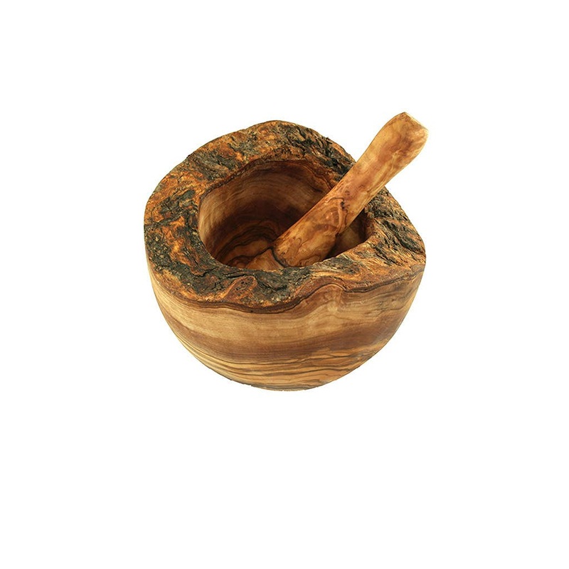 olivenholz-erleben - Rustic mortar approx. 12 cm