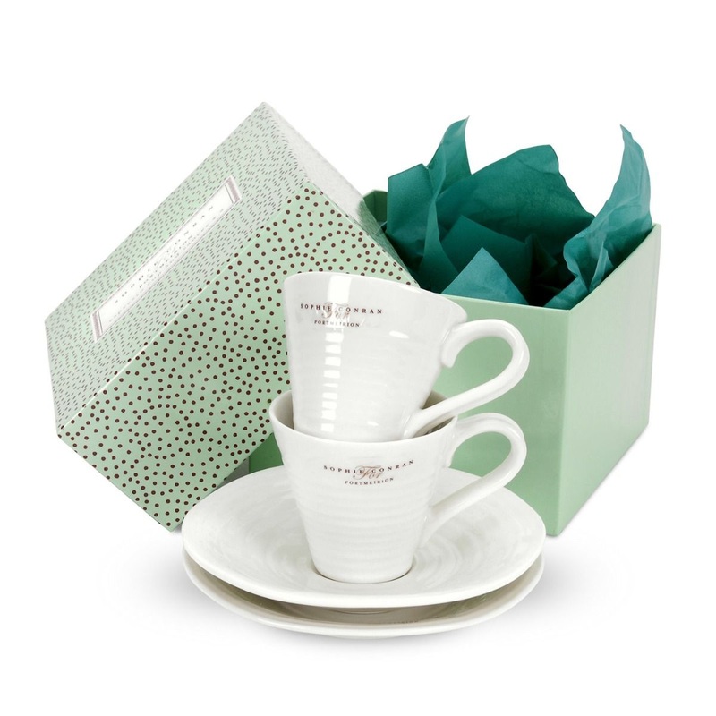 Sophie Conran White Espresso Cup & Saucer 3 oz (Set/ 2)