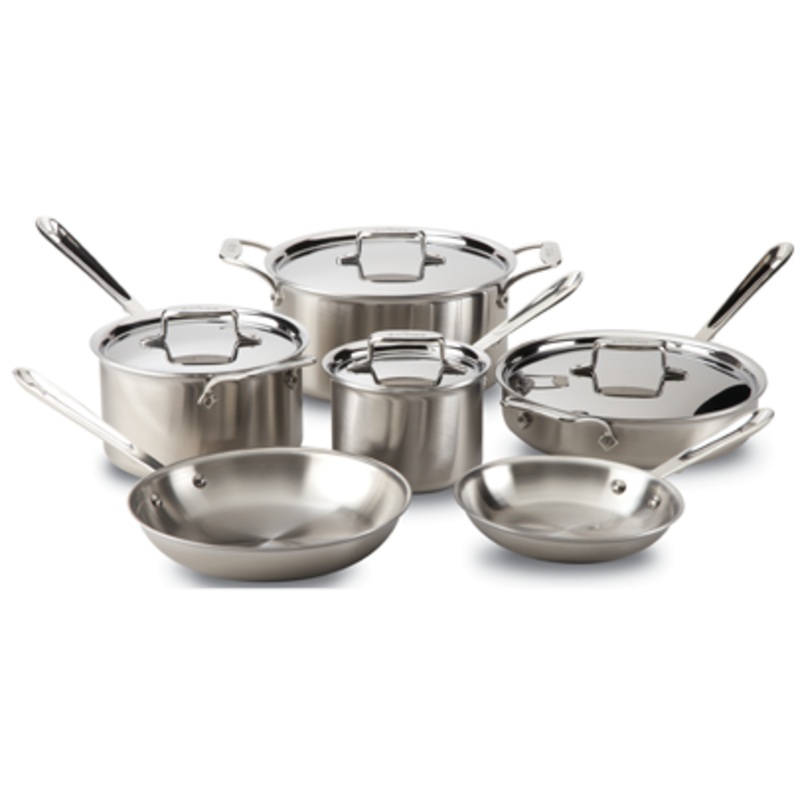 All-Clad d5 Polished Stainless 10-Piece Set