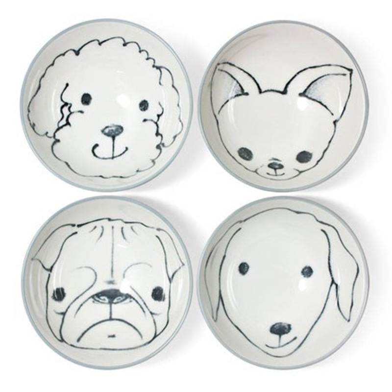 Dog Days 4.5" Rice Bowl Set of 4