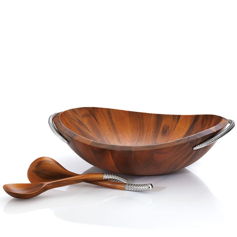 Namb Braid Salad Bowl 20" w/ Servers 12"
