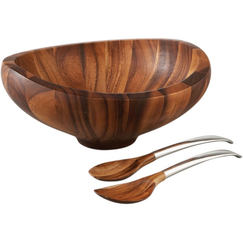 Namb Butterfly Salad Bowl 16x6.75" w/ Servers 14"