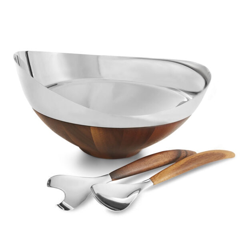 Namb Pulse Salad Bowl 12x13" w/ Servers 11.5"