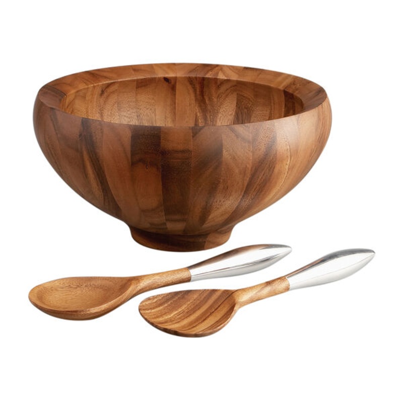 Namb Yaro Salad Bowl 14"x7" w/ Servers 13"