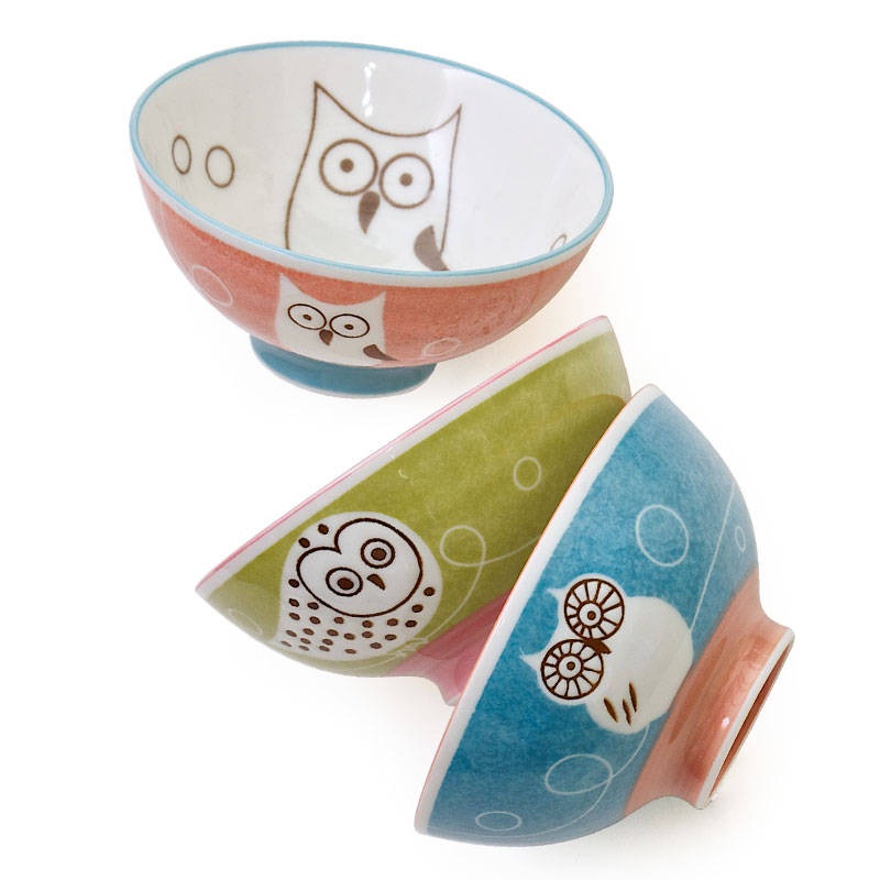 Owl 4.75" Rice Bowl Set