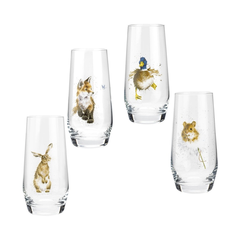 Royal Worcester Wrendale Designs Set of 4 High Balls 19oz.