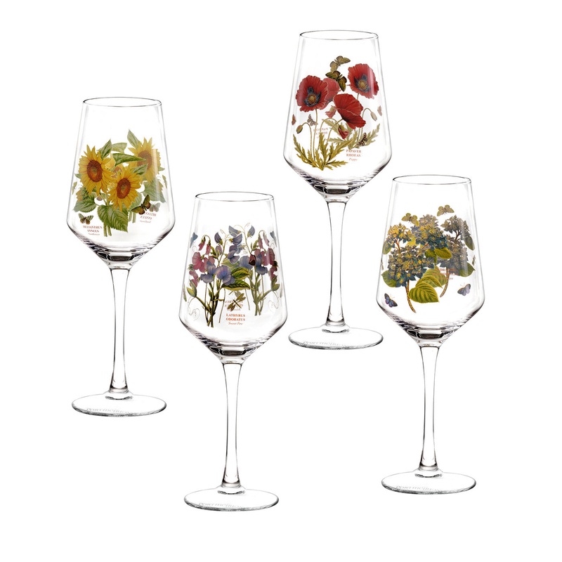 Botanic Garden Wine Glasses 16 oz Set of 4