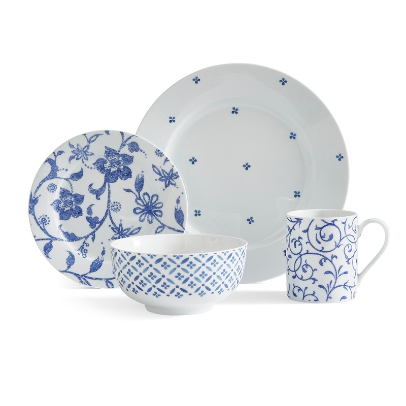 Portmeirion Blue Indigo 16 Piece Set